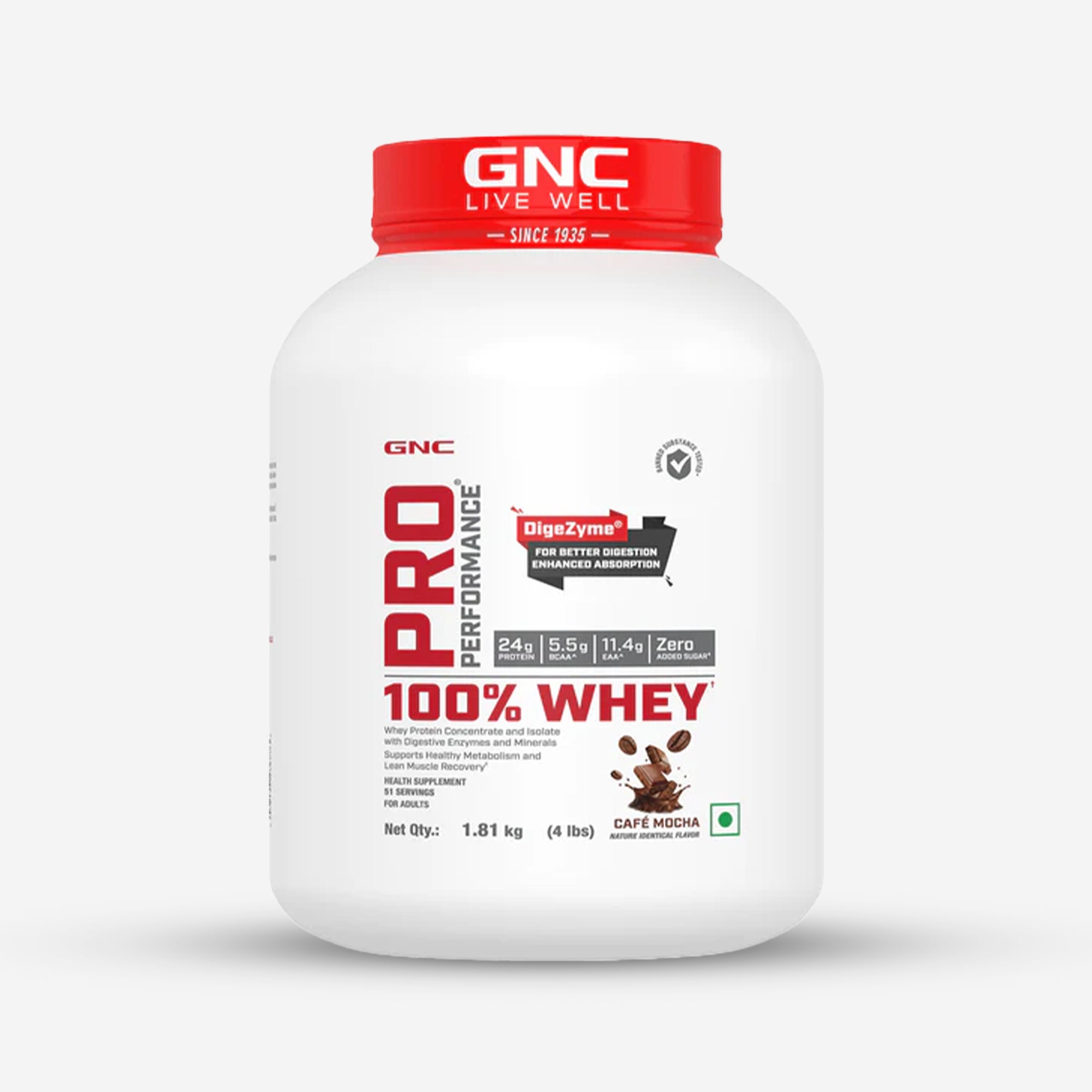 GNC Pro Performance 100% Whey Protein Powder - 4 lbs