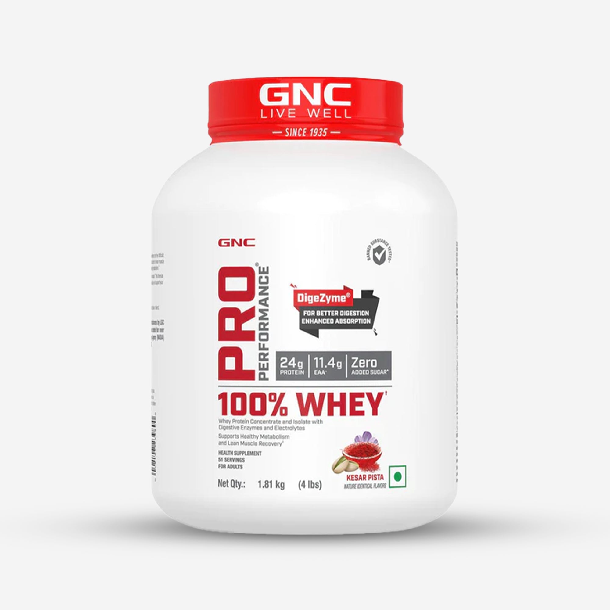 GNC Pro Performance 100% Whey Protein Powder - 4 lbs