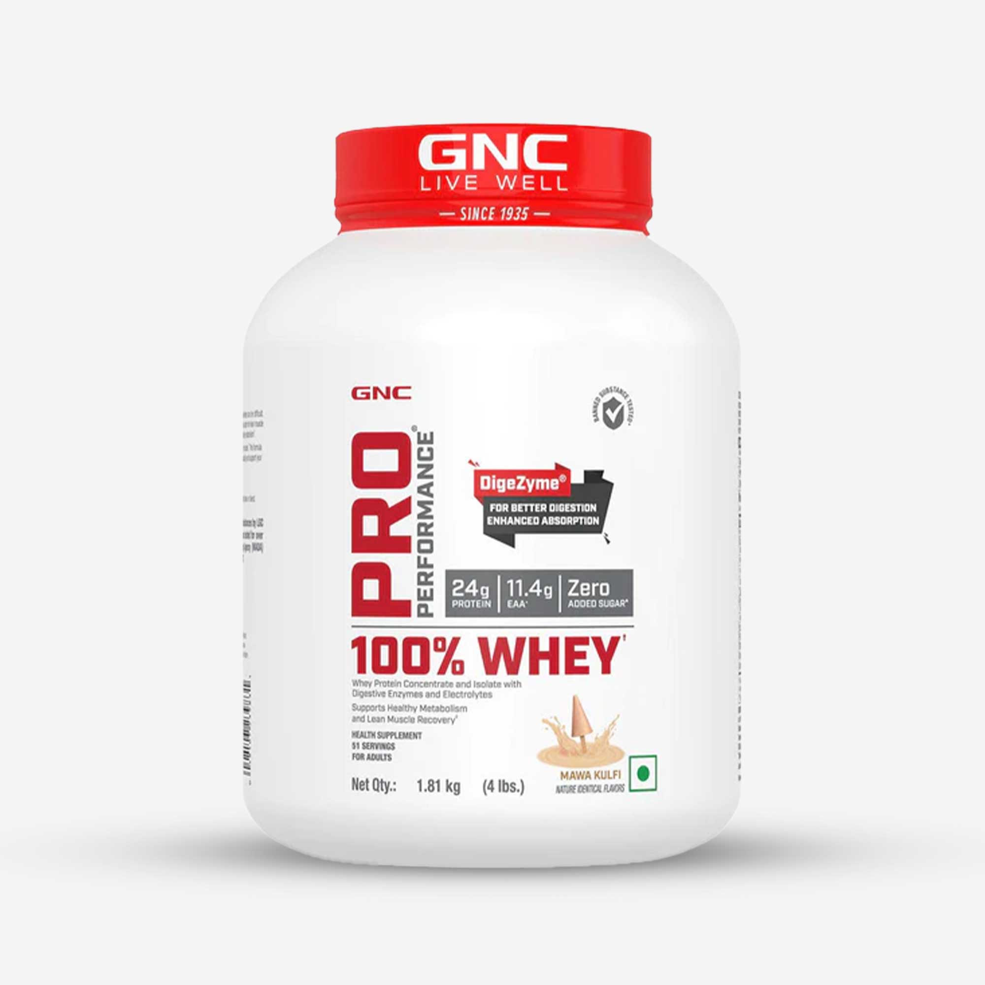 GNC Pro Performance 100% Whey Protein Powder - 4 lbs