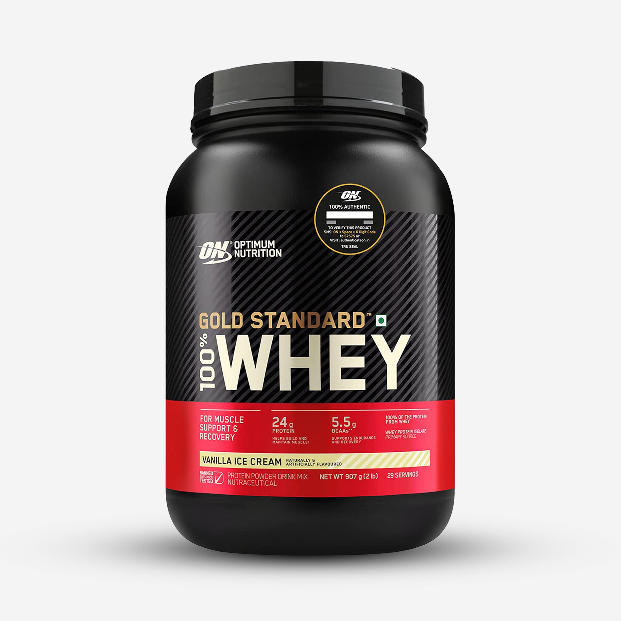 Optimum Nutrition (ON) Gold Standard 100% Whey Protein - 2 lbs